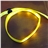 PP Weave Strap Optical Fiber LED Flashing Pet Dog Collar Safety Chain Set (Red)