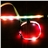 PP Weave Strap Optical Fiber LED Flashing Pet Dog Collar Safety Chain Set (Red)