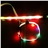 PP Weave Strap Optical Fiber LED Flashing Pet Dog Collar Safety Chain Set (Red)