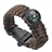 3-in-1 Multifunctional Parachute Cord Survival Bracelet with Compass & Whistle for Outdoor Activities (Army Green)