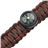 3-in-1 Multifunctional Parachute Cord Survival Bracelet with Compass & Whistle for Outdoor Activities (Red)