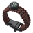 3-in-1 Multifunctional Parachute Cord Survival Bracelet with Compass & Whistle for Outdoor Activities (Red)