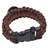 3-in-1 Multifunctional Parachute Cord Survival Bracelet with Compass & Whistle for Outdoor Activities (Red)
