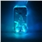 Funny Gambler Pattern LED Light-emitting Crystal Hard Protective Back Case Shell for iPhone 4 /iPhone 4S  