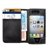 Left-right Open Protective PU Case Cover with Card Holder for iPhone 4 /iPhone 4S (Black) 