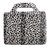 Stylish Leopard Pattern Patent Leather Handbag Pouch Case with Sleep Function & Stand for The new iPad (White)