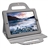Stylish Leopard Pattern Patent Leather Handbag Pouch Case with Sleep Function & Stand for The new iPad (White)