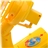 USB /3 * AA Powered Mini Clip Fan with Oscillating Head (Yellow)