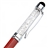2-in-1 High-sensitive Capacitive Touch Screen Stylus Pen with Transparent Rhinestones for iPhone iPad iPod (Red) 