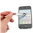 2-in-1 High-sensitive Capacitive Touch Screen Stylus Pen with Transparent Rhinestones for iPhone iPad iPod (Red) 