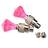 Diamond Shaped Style Flash Valve Sealing Cap LED Light for Bicycle Motorcycle Car Tyre (Rosy)