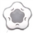 Lovely Starfish Shaped High-speed 4-port USB 2.0 Hub with Color-changing Light for PC Laptop Notebook (White & Grey)