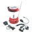 Multifunctional 3500mAh 4-LED Super Bright Solar Light Portable Camping Tent Lamp with FM Radio (Red)