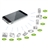 USB /Solar Powered 3600mAh Emergency Charger /Portable Power Source with LED Flashlight for Cellphone Camera (Black)