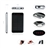 USB /Solar Powered 3600mAh Emergency Charger /Portable Power Source with LED Flashlight for Cellphone Camera (Black)
