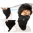 Flexible Dust Proof Mask /Veil Face Warmer with Loophole & Long Cover & Velcro Closure for Outdoor Activities (Black)