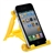 Multifunctional Folding Anti-skid Cellphone Holder with Adjustable Back Angle for iPhone iPad (Yellow)