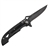No.5957 High-quality Stainless Steel Folding Knife Pocket Knife with Clamp (Black) 