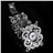 Vogue Flower Pattern Rhinestones Bracelet Style Women's Quartz Wrist Watch with Round Dial (Silver) 