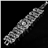 Vogue Flower Pattern Rhinestones Bracelet Style Women's Quartz Wrist Watch with Round Dial (Silver) 