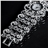 Vogue Flower Pattern Rhinestones Bracelet Style Women's Quartz Wrist Watch with Round Dial (Silver) 