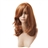 LC071 Beautiful Long Curly Style Synthetic Fiber Wig Hairpiece with Side Bangs for Women (Red Brown) 