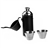 Portable 6.0 OZ PU Protective Cover Stainless Steel Flask Wine Kettle with 2 Cups for Outdoor Use