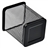 Practical Square Shaped Metal Mesh Pen Holder Pen Pencil Container (Black)