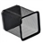 Practical Square Shaped Metal Mesh Pen Holder Pen Pencil Container (Black)