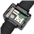 i5 One SIM Quad Band 1.8 Inch Touch Screen Watch Cell Phone with Silicone Band Bluetooth Camera FM MP3 MP4 (Black)