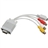 15 Pin VGA SVGA to S-Video 3 RCA TV AV Cable Adapter