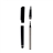 2-in-1 Stylus Touch Pen for iPad 2 iPad 1 + Pen for Paper Writing (Black)