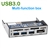 3-in-1 Multi-function Front Panel 3-Port USB 3.0 Hub with ESATA & USB 3.0 Card Reader