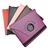 360 Degree Rotating Protective PU Leather Case Cover with Plastic Stand for The new iPad (Light Pink)