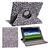 360 Degree Rotating Stand Leopard Pattern Protective PU Leather Case Cover with Sleep Function for The new iPad (Purple)