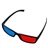 3D Glasses 3D Movie Game Video Glasses Gadget JD-A67 (Black)