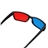 3D Glasses 3D Movie Game Video Glasses Gadget JD-A67 (Black)