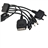 5-in-1 Universal Car Charger for iPod iPhone PSP USB mini USB Mobile Phone (Black)