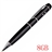 8GB Flash Drive Pen Red Laser Pointer LED Light (Black)