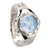 B-330 Multifunctional Waterproof Stainless Steel Sports Wrist Watch with White Round Dial & Hexagon Mirror  