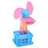 Beautiful Windmill Style USB Cartoon Fan with Soft Fan Blade and LED Flashlight (Pink & Blue)