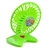 Beautiful and Practical Adjustable Mini Desk Fan with LED Flashlight Switch (Green)