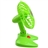 Beautiful and Practical Adjustable Mini Desk Fan with LED Flashlight Switch (Green)