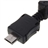 Cell Phone USB Car Charger Adapter with 70cm Length Retractable USB to Mini USB Cable (Black)