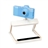 Eazzzy Mini Surveillance Digital Video Voice Recorder Camcorder with Motion Detector & Foldable Gimballed Base (Blue)