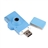 Eazzzy Mini Surveillance Digital Video Voice Recorder Camcorder with Motion Detector & Foldable Gimballed Base (Blue)