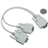 Economy VGA Male to 2 Dual VGA Female Cable Adapter Splitter
