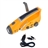 Fashionable Hand-winding Charge Solar Flashlight Radio with LED Blink Light (Yellow)