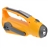 Fashionable Hand-winding Charge Solar Flashlight Radio with LED Blink Light (Yellow)