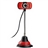 Flexible Driverless 8.0 Mega Pixels USB 2.0 Webcam PC Web Camera with 3 LED Lights & Microphone (Red) 